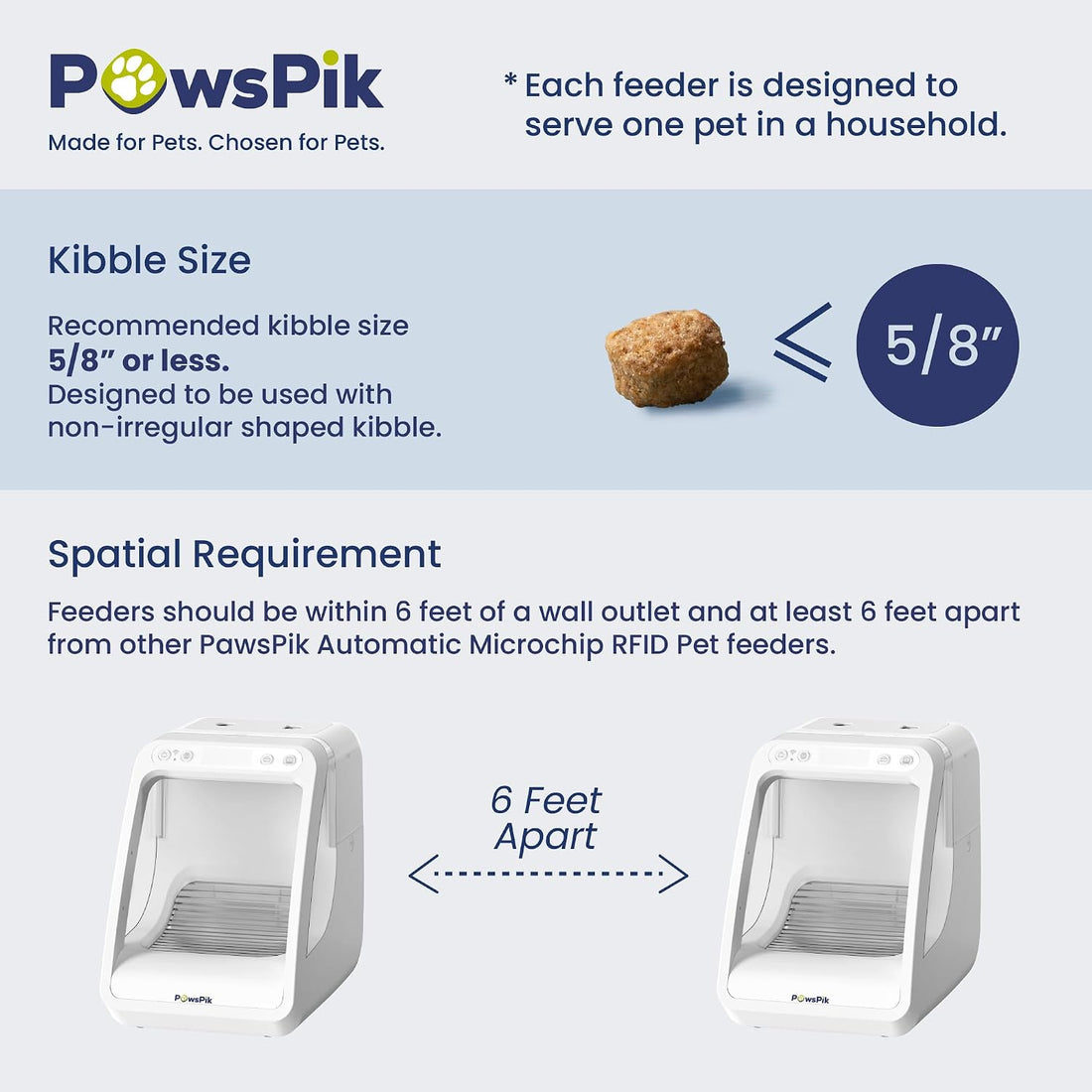 PawsPik Automatic Microchip RFID Cat Feeder,16-Cup