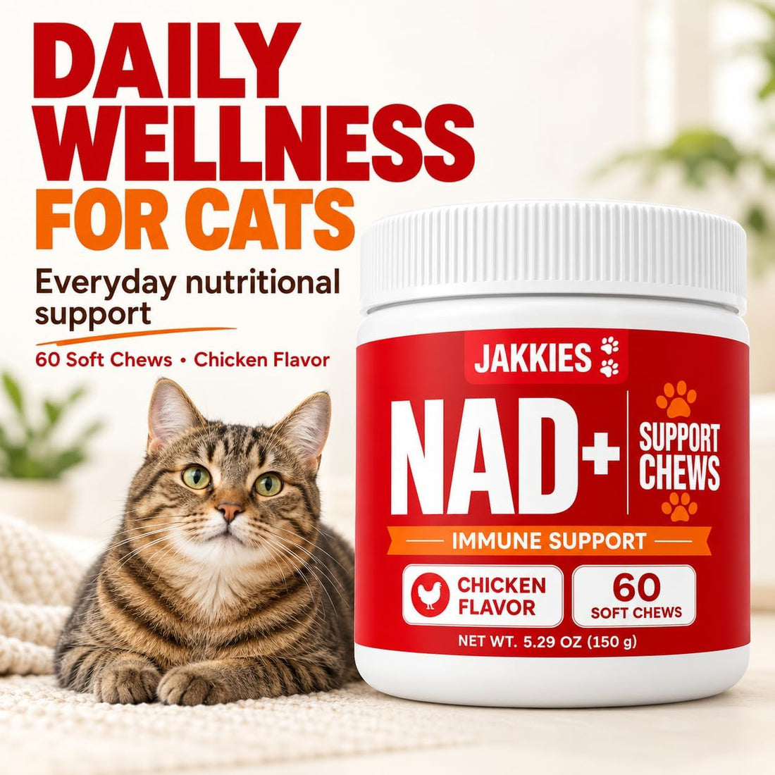 Jakkies NAD+ Support Chews for Cats