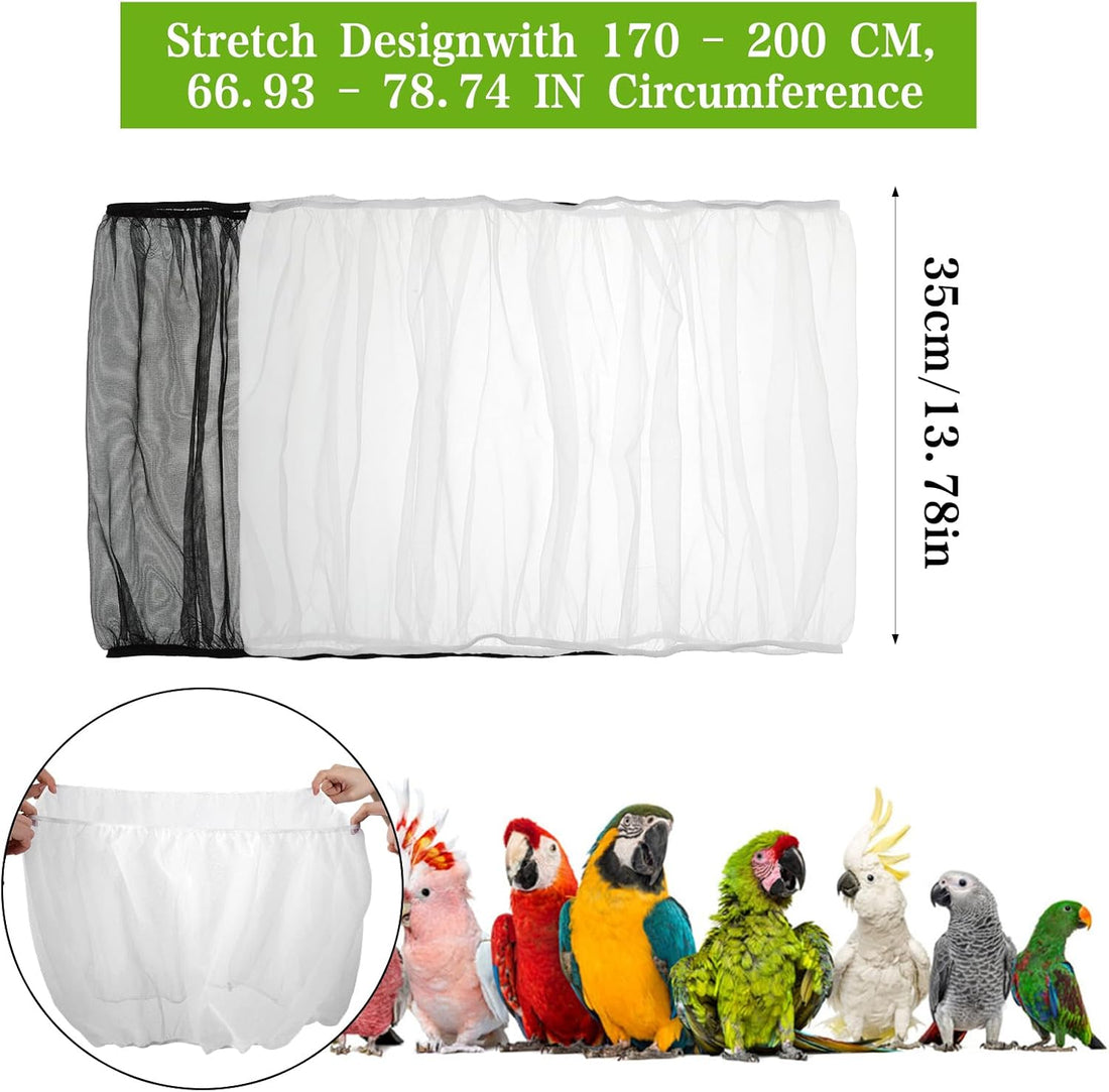 2 Pcs Seed Catcher for Bird Cage,Bird Cage Netting Seed Catcher