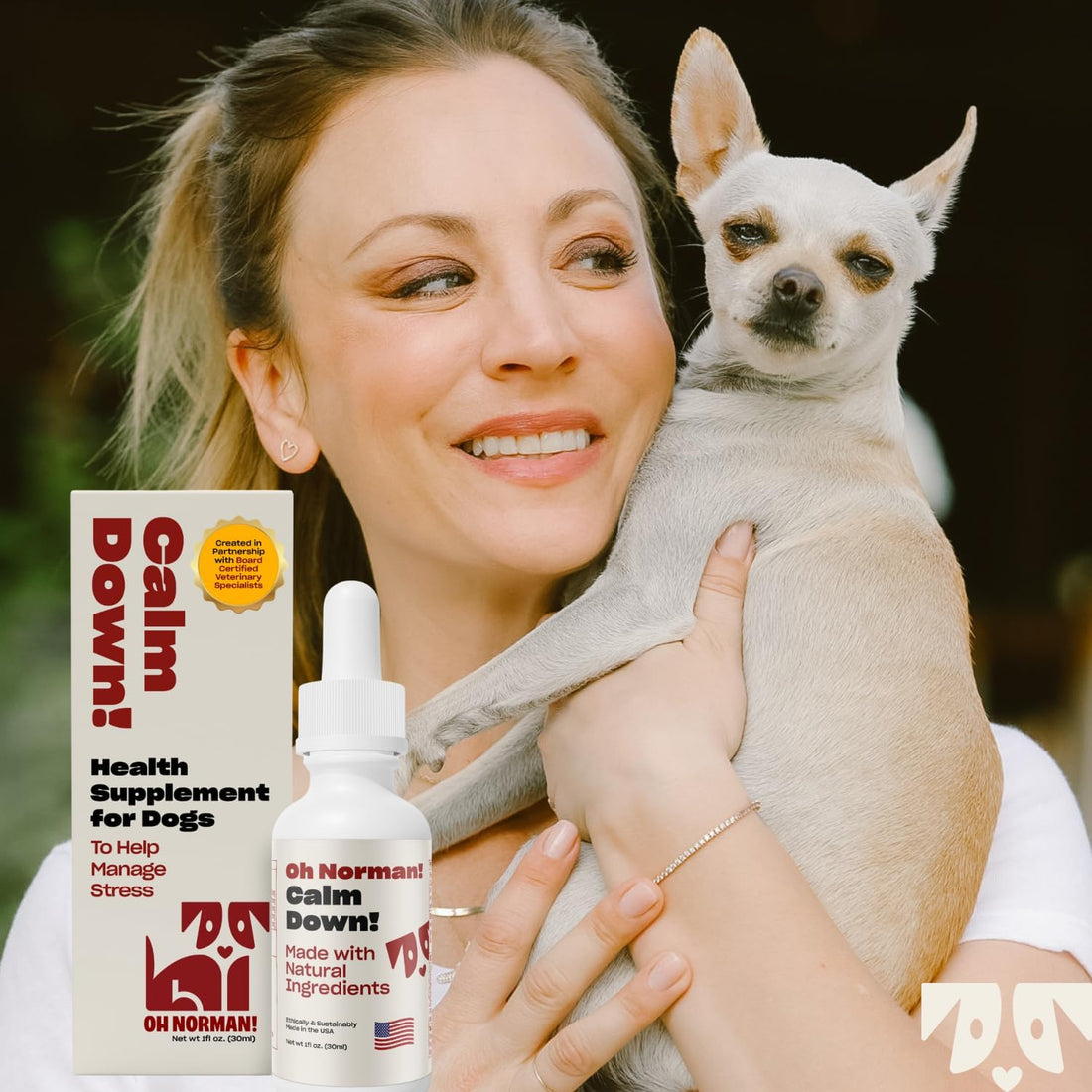 Oh Norman! Calm Down Dog Calming Aid, Chamomile & Melatonin, 1 fl oz