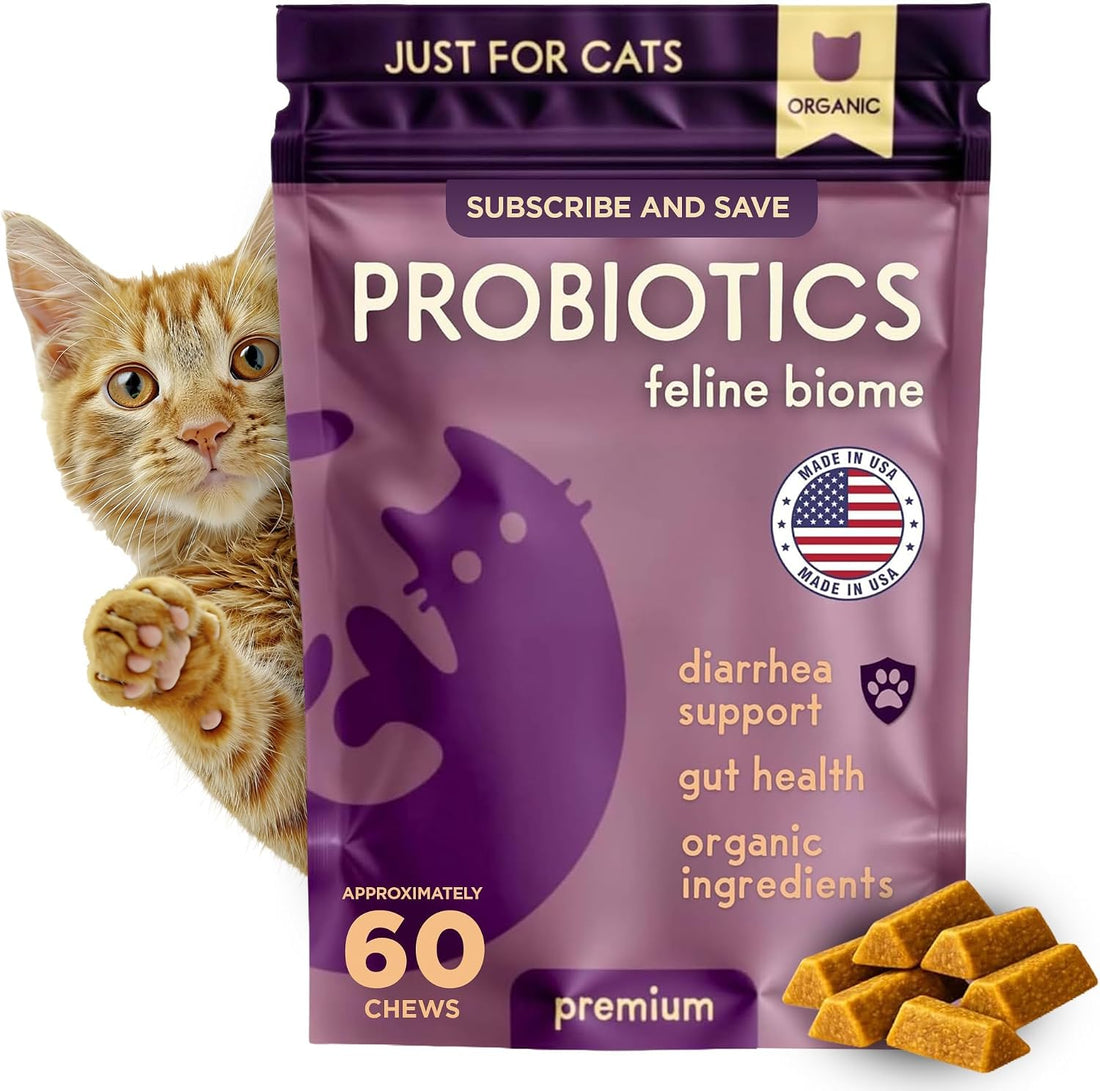 PURPLE CAT Probiotics for Cats, Gut and Digestive Health Support