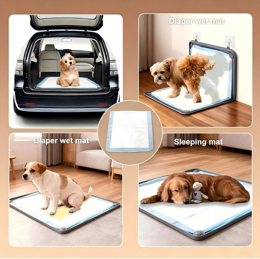 Dog Pee Pad Holder Tray 23x23, Silicone Puppy Pad Holder