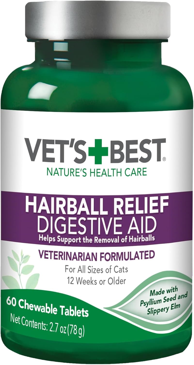 Vet's Best Cat Hairball Relief Chewable Tablets, Relief for Cats