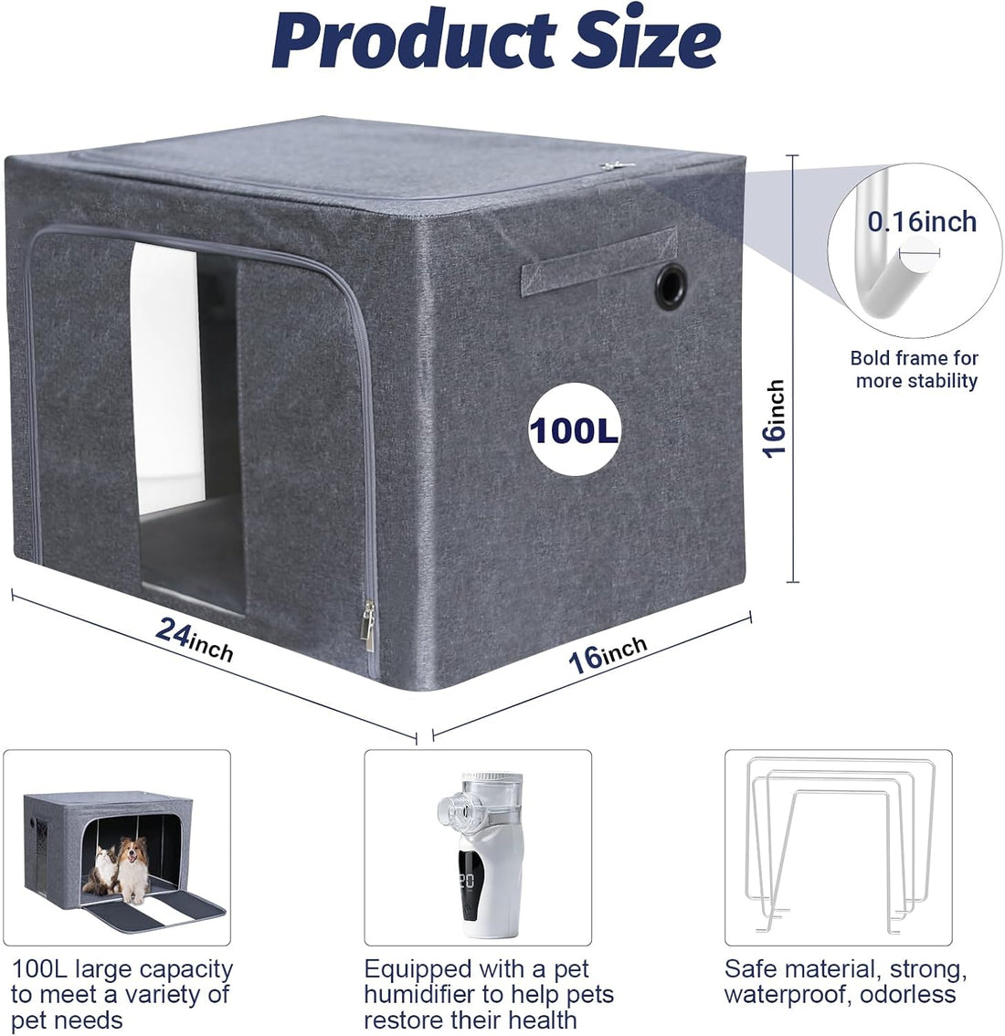 REDDOUDOU Pet Oxygen Chamber, Small Pet Incubator