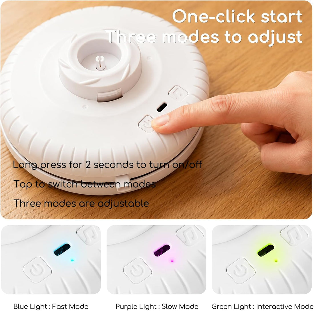 Interactive Cat Toys, Rechargeable with Auto Play and Bird Chirps