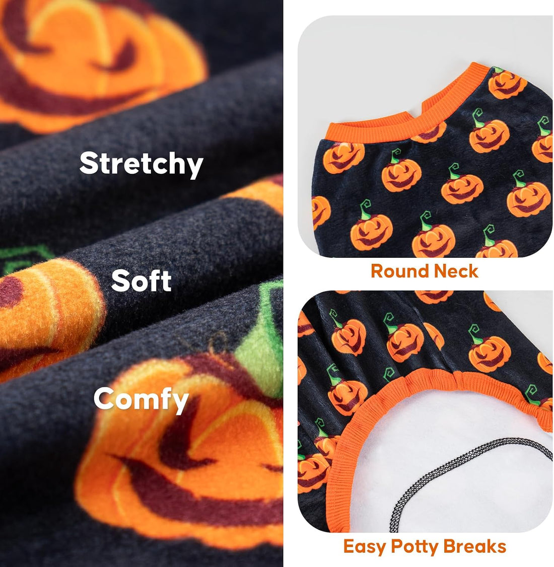 KYEESE Halloween Dog Pajamas for Medium Large Dog Onesie with Pumpkin