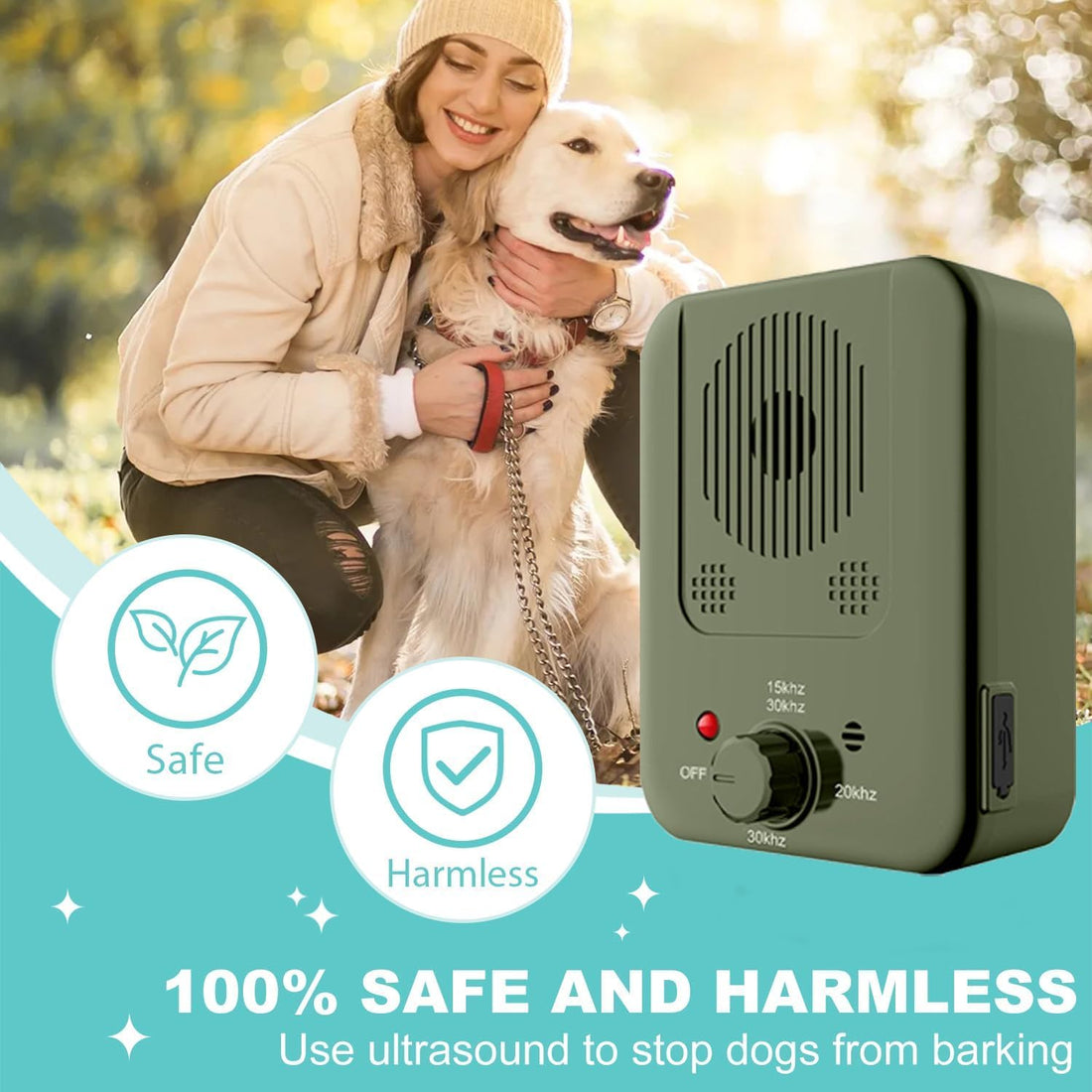 Anti Barking Device for Dog, Ultrasonic Dog Bark Deterrent Device