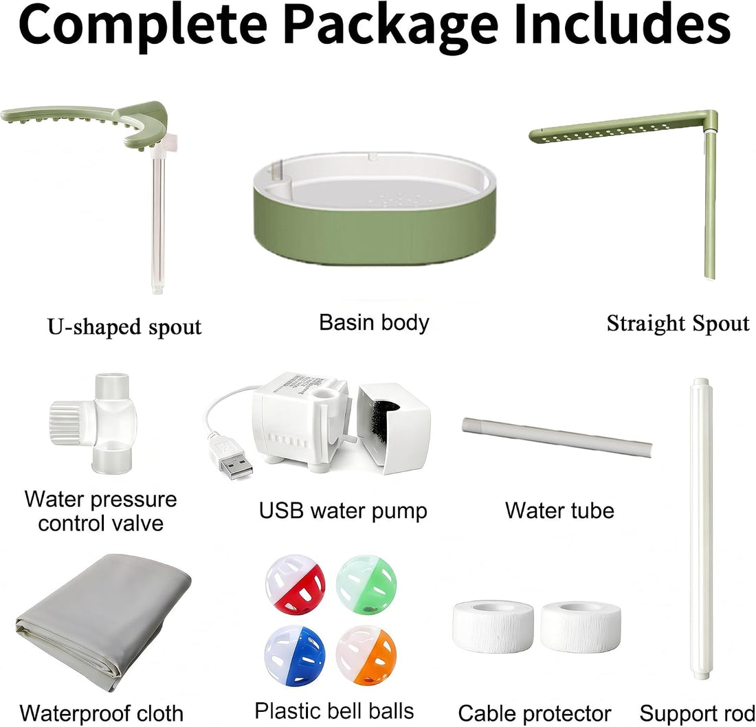 Bird Automatic Bath Shower,Large Bird Shower Fountain with Running