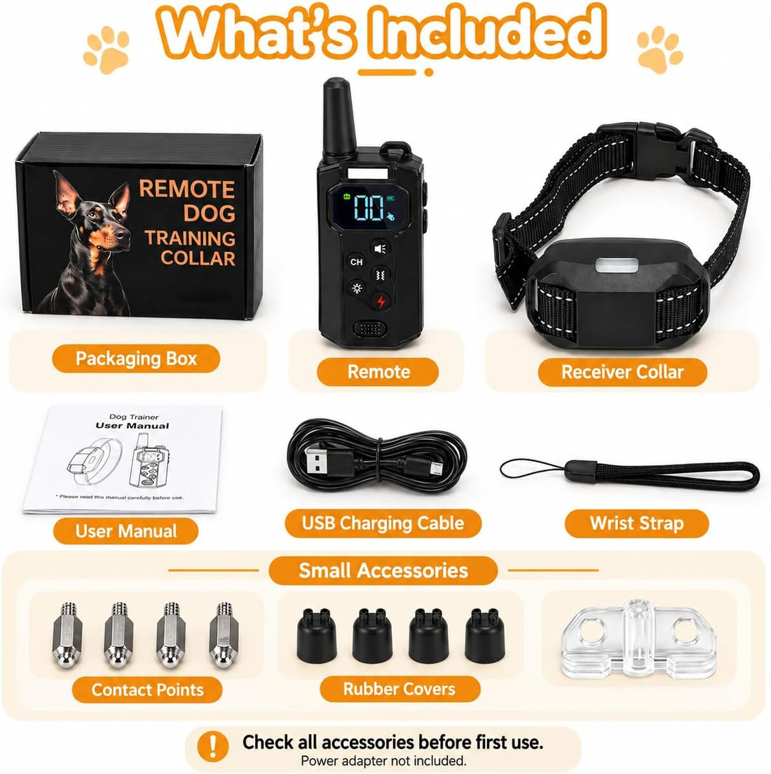 Dog Shock Collar with Remote, Traning Collar for Dog 8-120lbs, 3800FT
