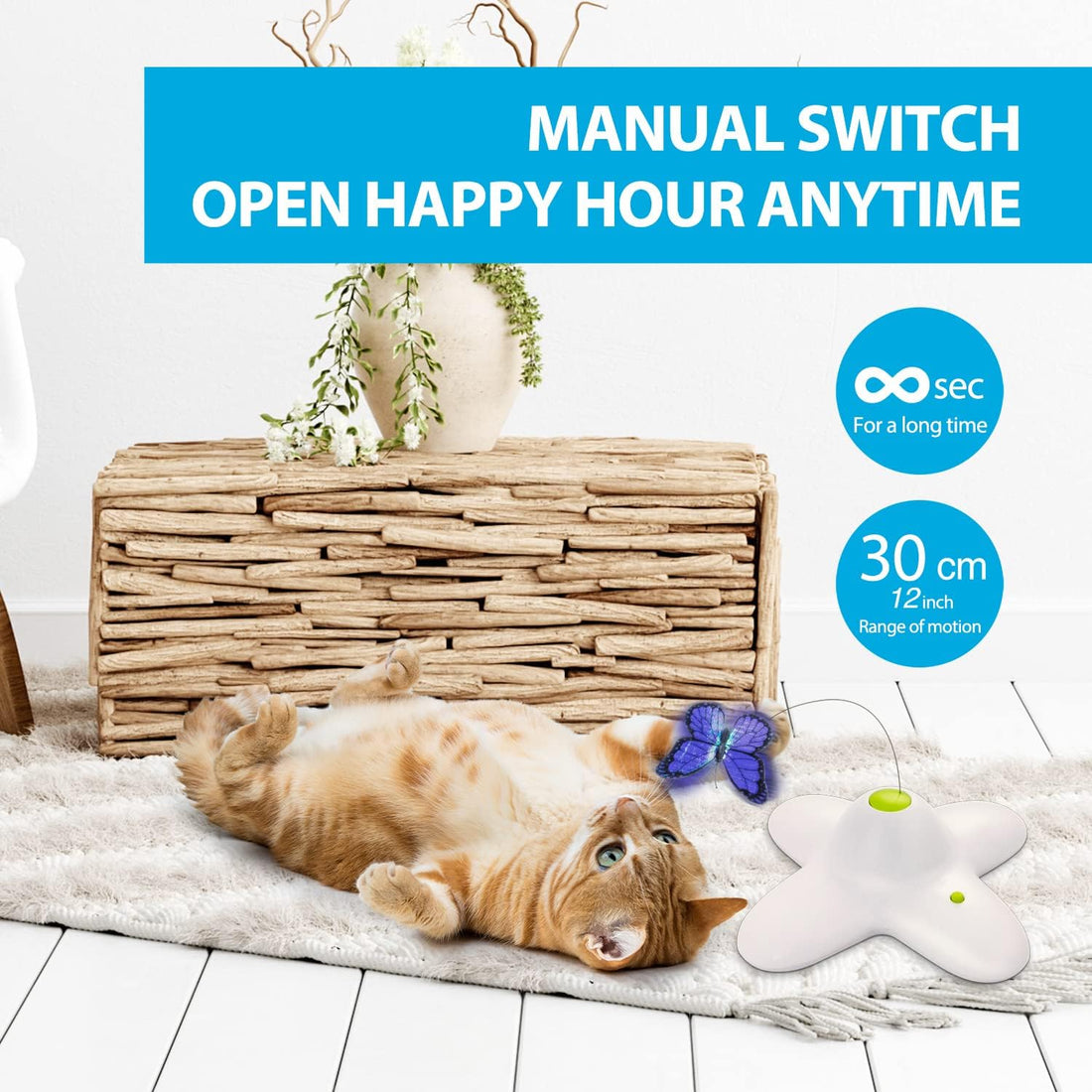 AFP Interactive Cat Toy, Butter-Fly Interactive for Indoor Cats