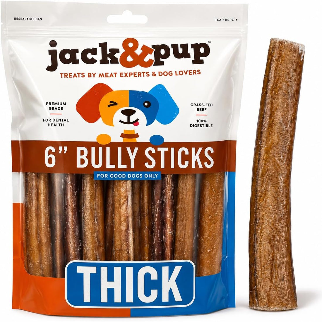 Jack&Pup Bully Sticks for Dogs