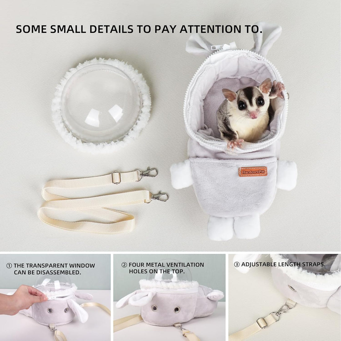Hamster Carrier Rat Bag Cute Rabbit Shape Small Animal Sugar Glider