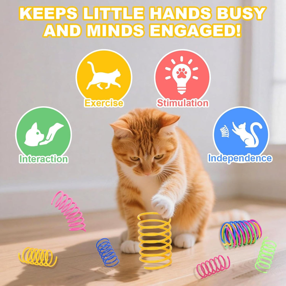2-Pack USB Rechargeable Smart Cat Toy Ball for Indoor Cats & Small