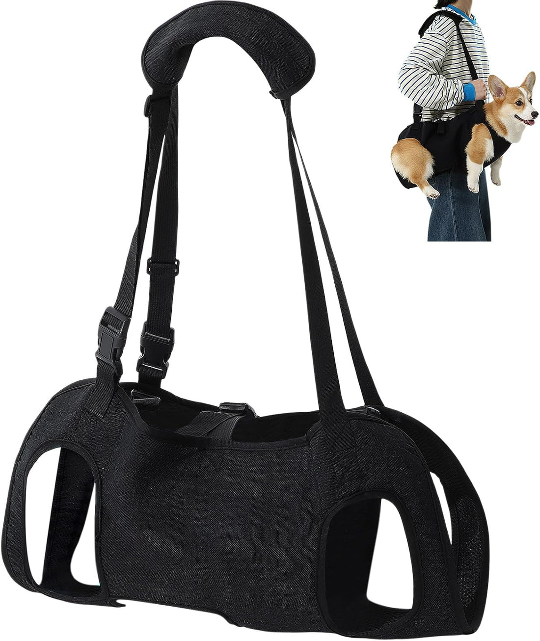 Shinylin Dog Carry Sling Emergency Backpack Dog Lift Harness