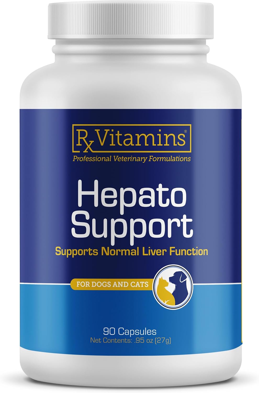 Rx Vitamins Hepato Support for Dogs & Cats - Liver Supplement - 90ct