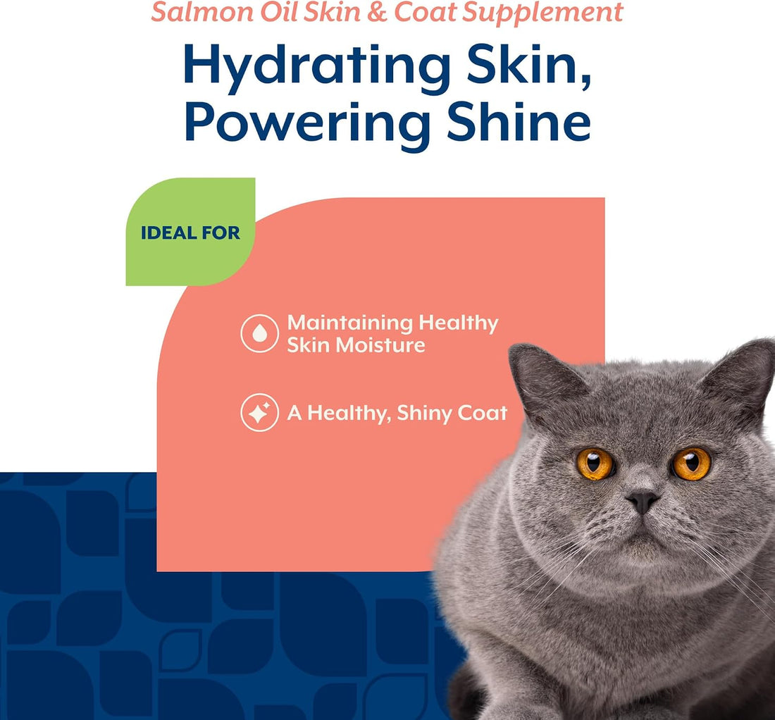NaturVet Salmon Oil Skin & Coat Supplement for Cats