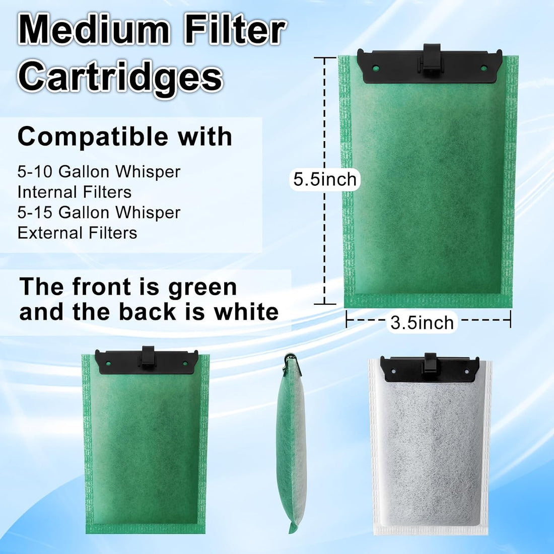 driamor 6 Pack Medium Filter Cartridges Replacement Compatible
