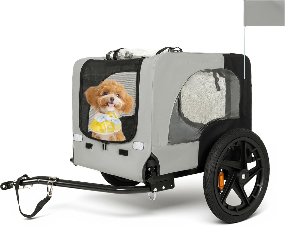 KEIKI Dog Bike Trailer with Built-in Leash
