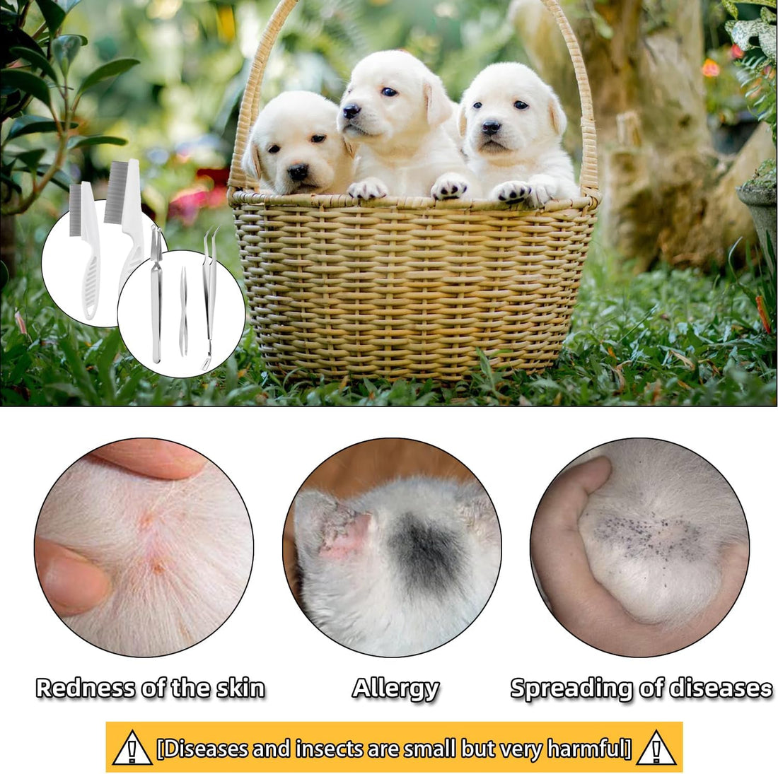 VEINARDYL 6 pcs Tick Removal Tool kit for Pets