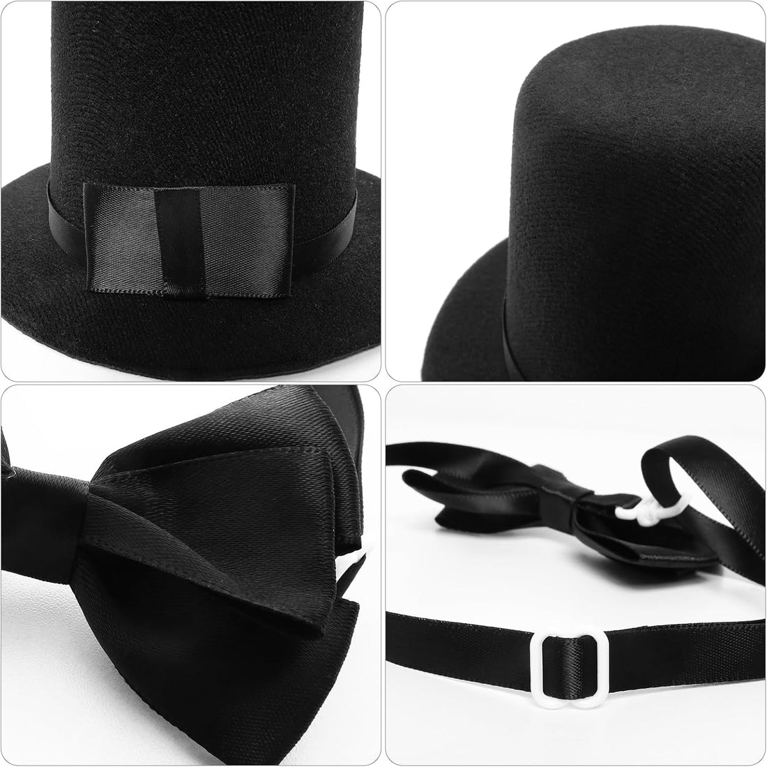 Pet Formal Accessories Set 2 Pcs Dog Costume Top Hat with Formal Pet