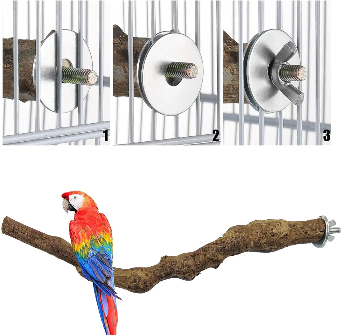 4PCS Bird Perch Natural Grape Stick Bird Standing Stick Grapevine