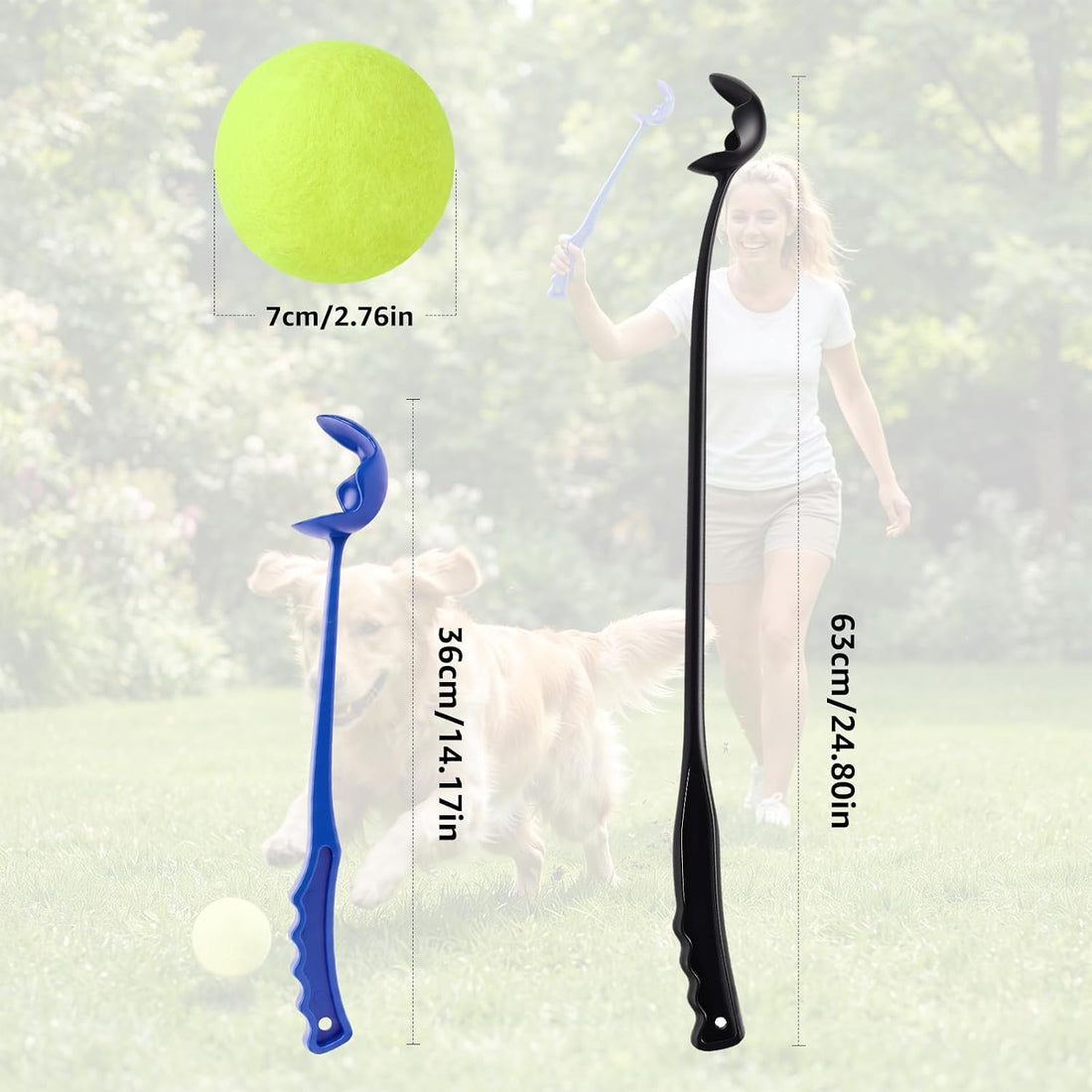 2 Dog Ball Launcher with 4 Balls