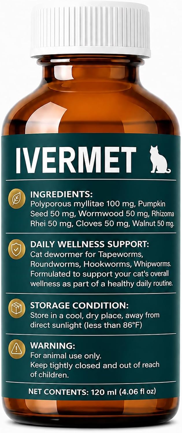 Cat Dewormer Broad Spectrum Dewormer for Cats & Kittens for Tapeworms