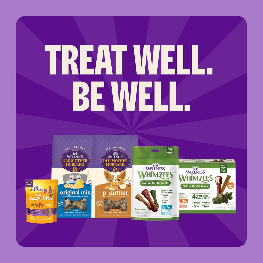 Wellness WHIMZEES Value Pack Natural Dog Dental Treat, Chews