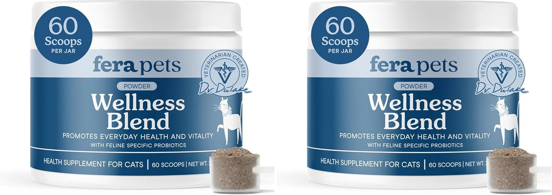 Fera Pets Cat Multivitamin- Daily Wellness Blend with Probiotics