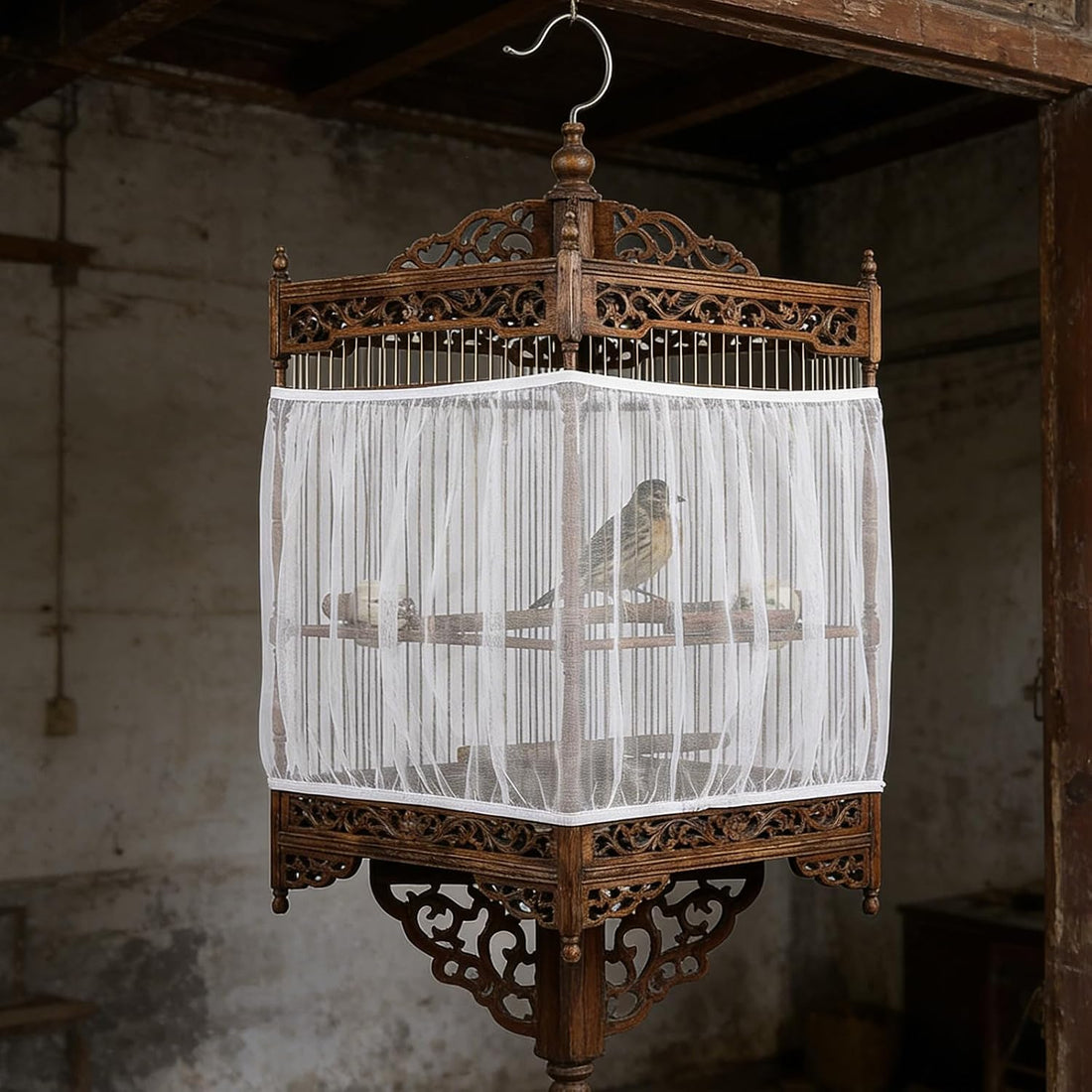 FNANJWQ 2 Pcs Bird Cage Cover Universal Bird Cage Seed Catcher
