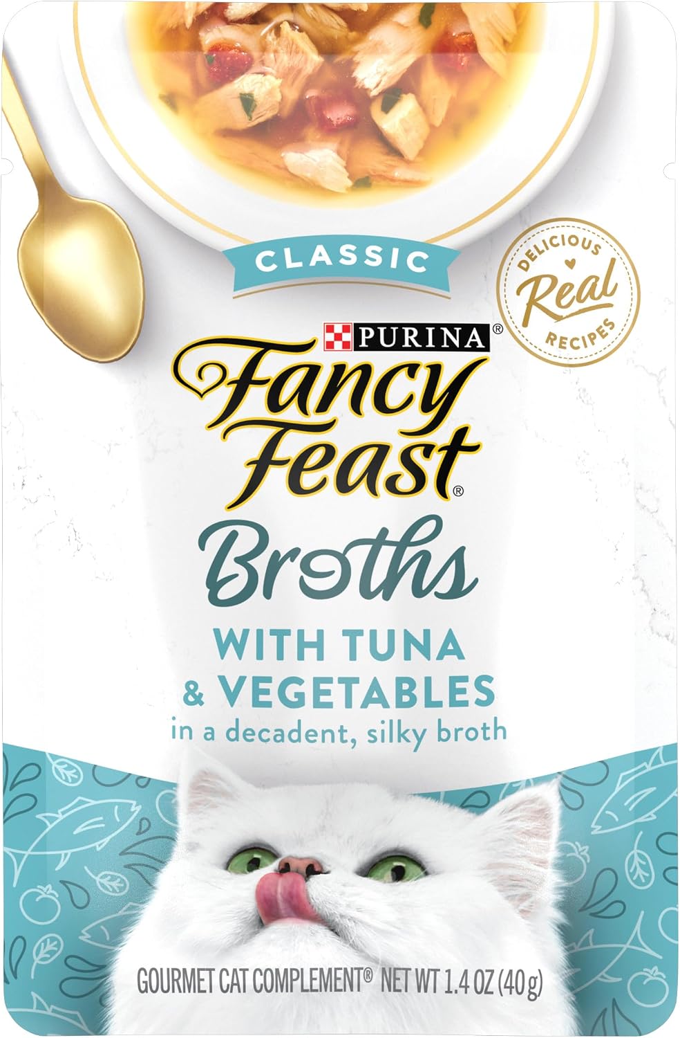 Purina Fancy Feast Broth Cat Food Complement (16 Ct) 1.4 oz Pouche