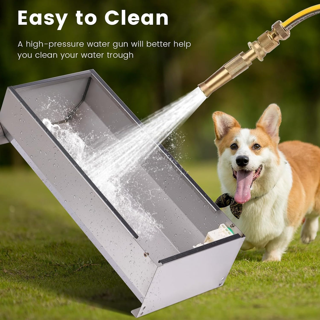 Automatic Livestock Water Trough Large Capacity Outdoor 2 Gallon