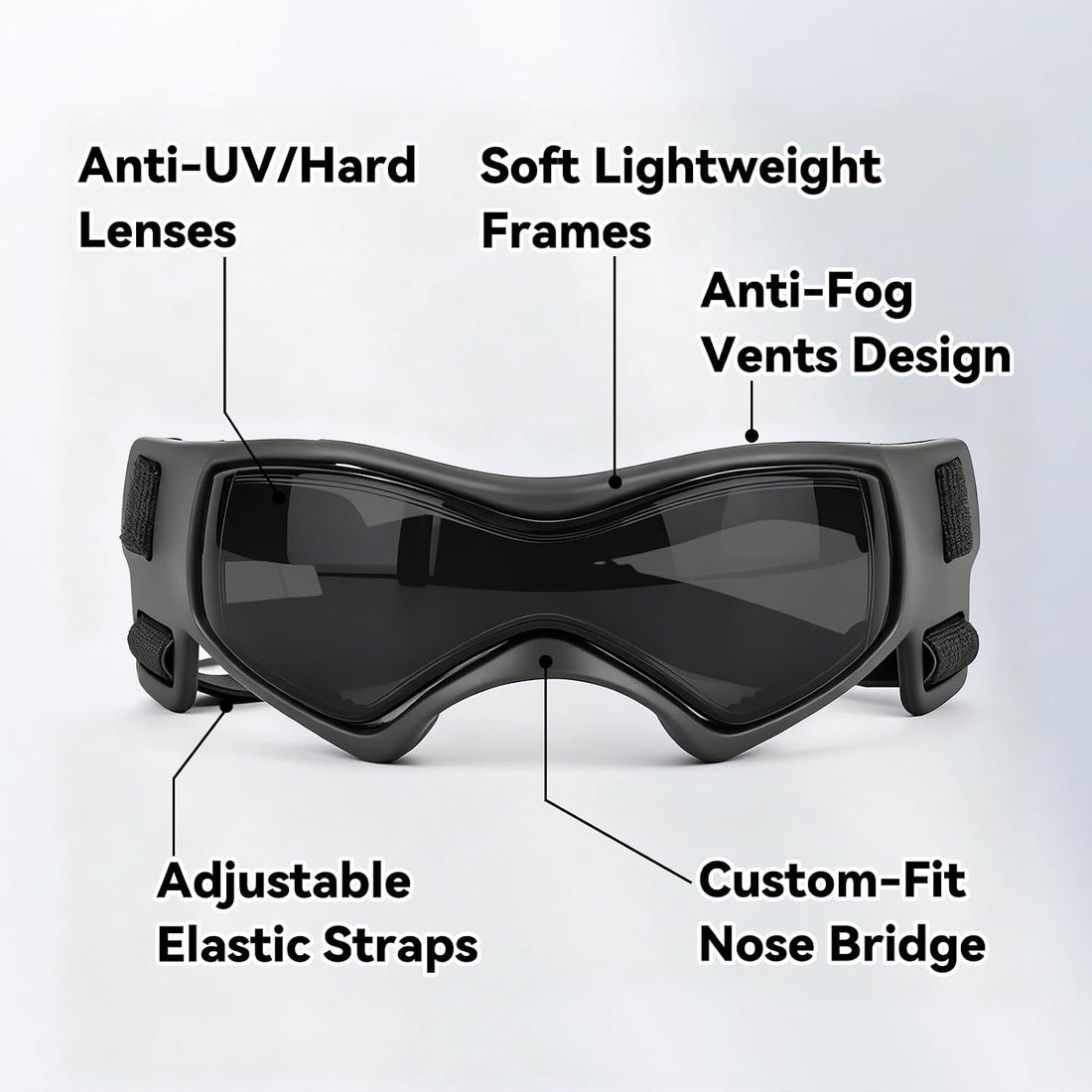 Dog Goggles for Small Breed, Anti-UV Windproof Extra Small Dog