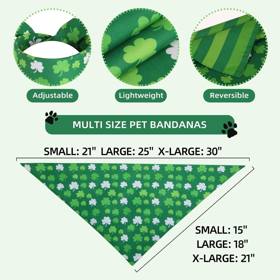 Halloween Dog Bandana Large -1 Pack, Reversible Dog Scarf