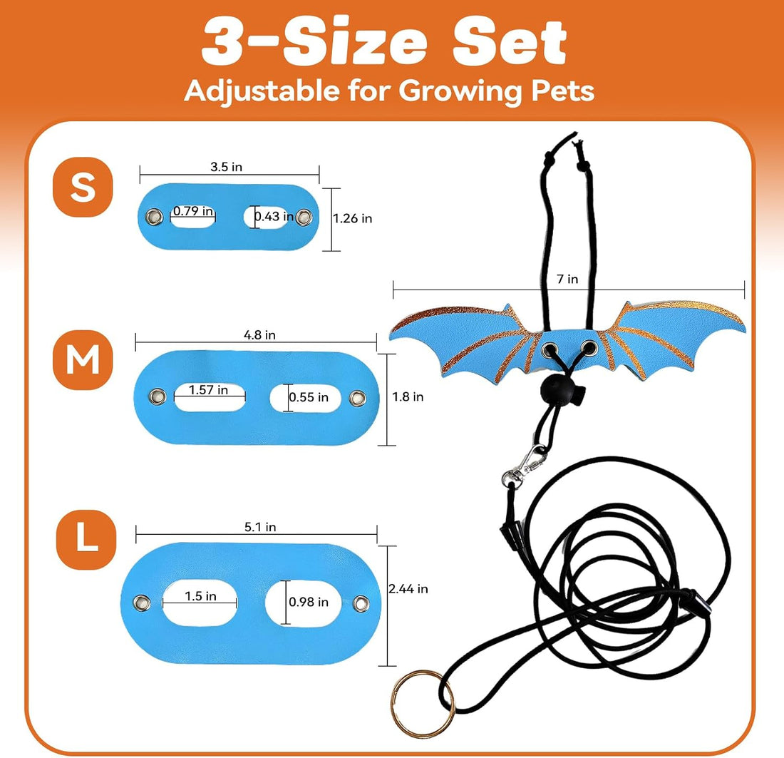 Dinosaur Wing Leash Harness for Bearded Dragons