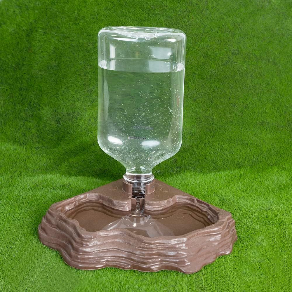 Lizard Bearded Dragon Water Bowl Dish Automatic Dispenser,17oz