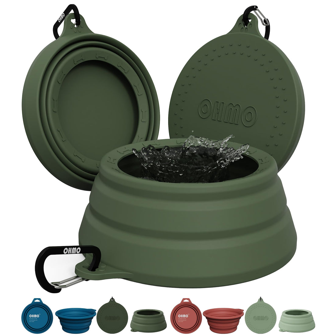 OHMO Spill Proof Collapsible Dog Water Bowl 24oz for Cars