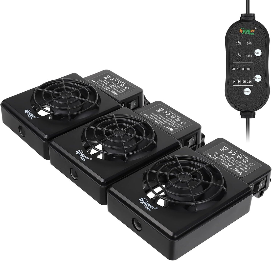hygger Aquarium Cooling Fan Quiet 3-Head Fish Tank Chiller