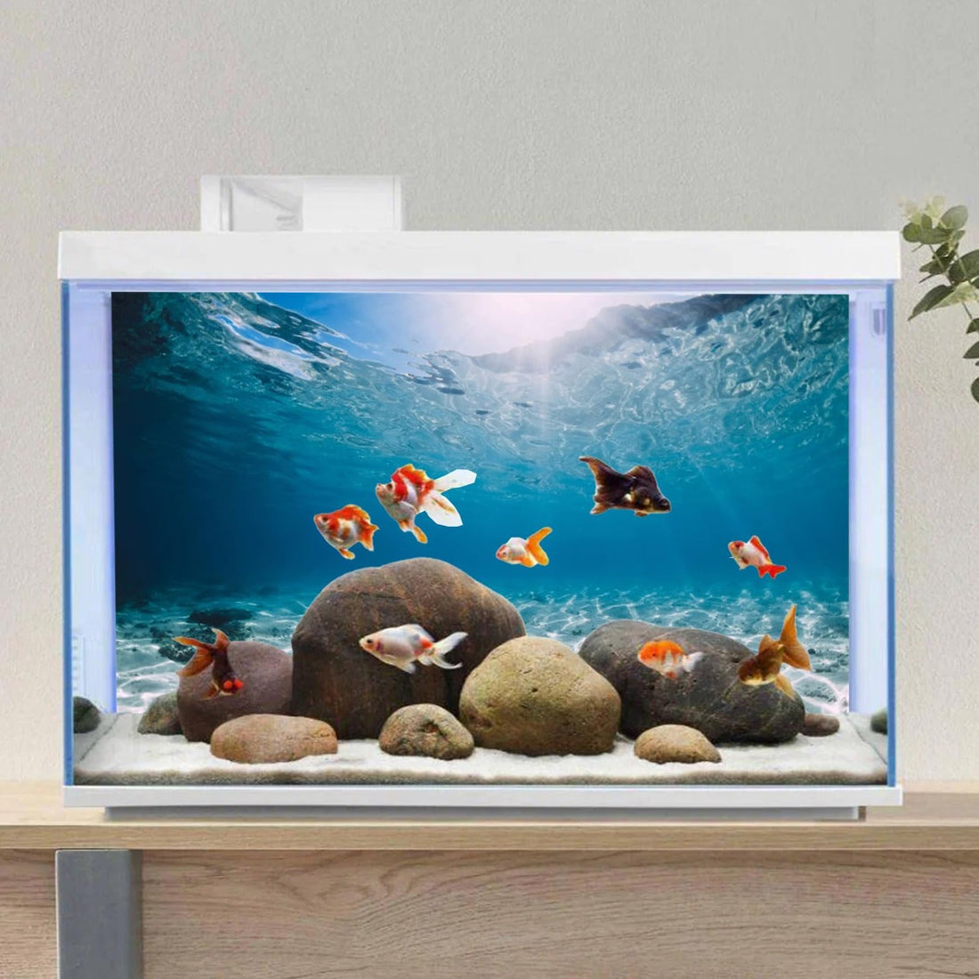 AWERT 30x12 in Aquarium Backdrop Undersea Ocean Floor Fish Tank