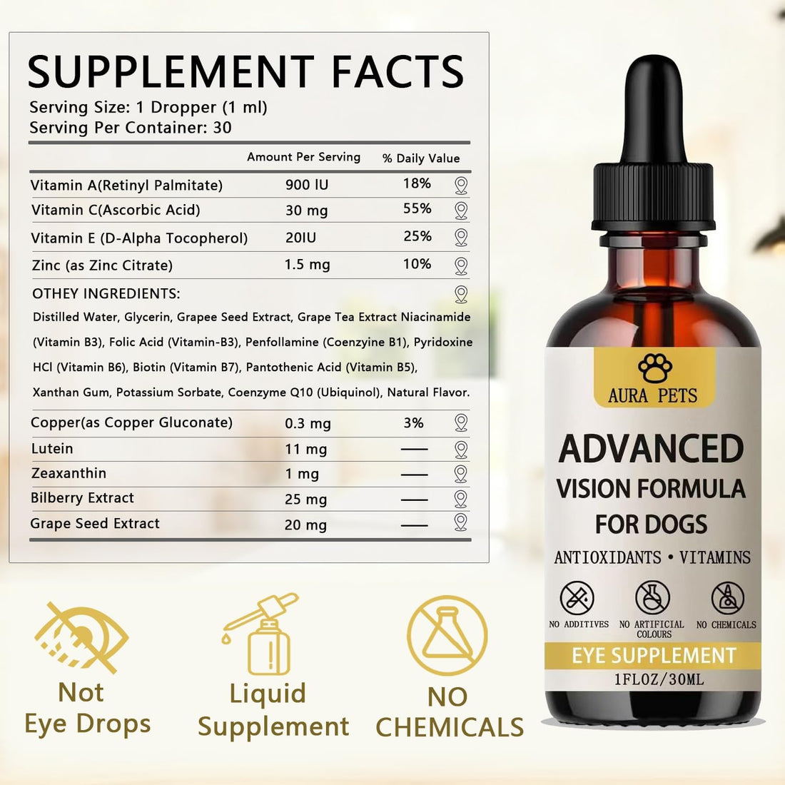 Aura Pets Advanced Vision Formula for Dogs