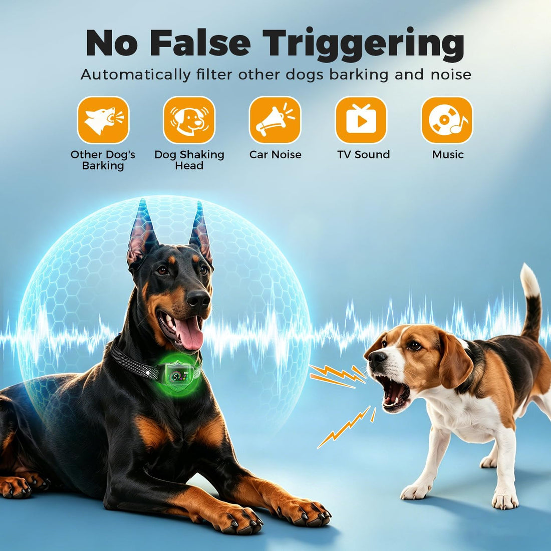 2 Pack Bark Collar for Small Medium Large Dogs with 5 Modes Training