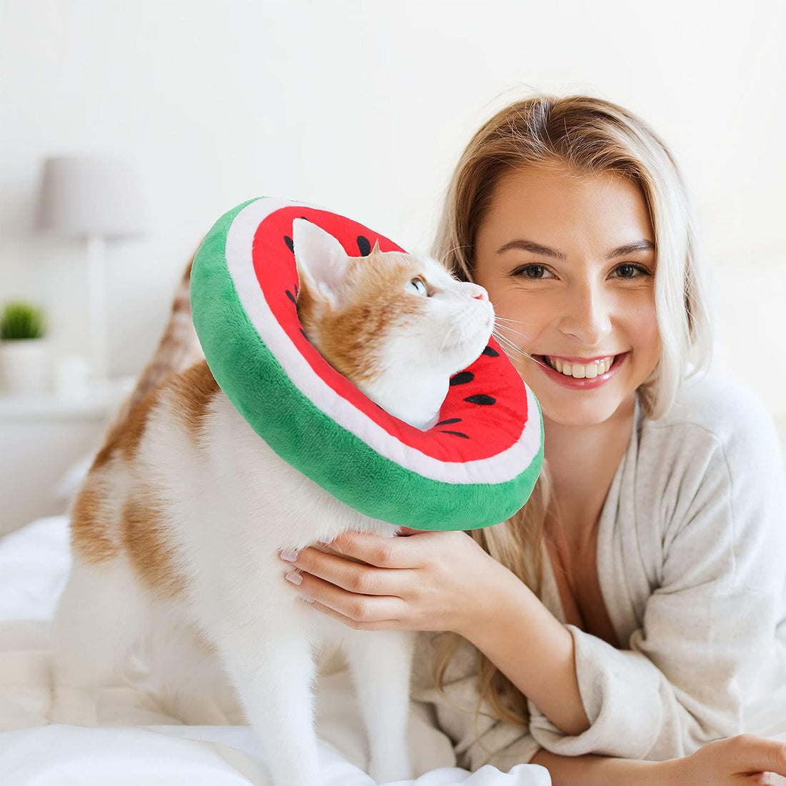 Frienda 2 Pack Adjustable Cat Cone Collar Soft Small Cat Recovery