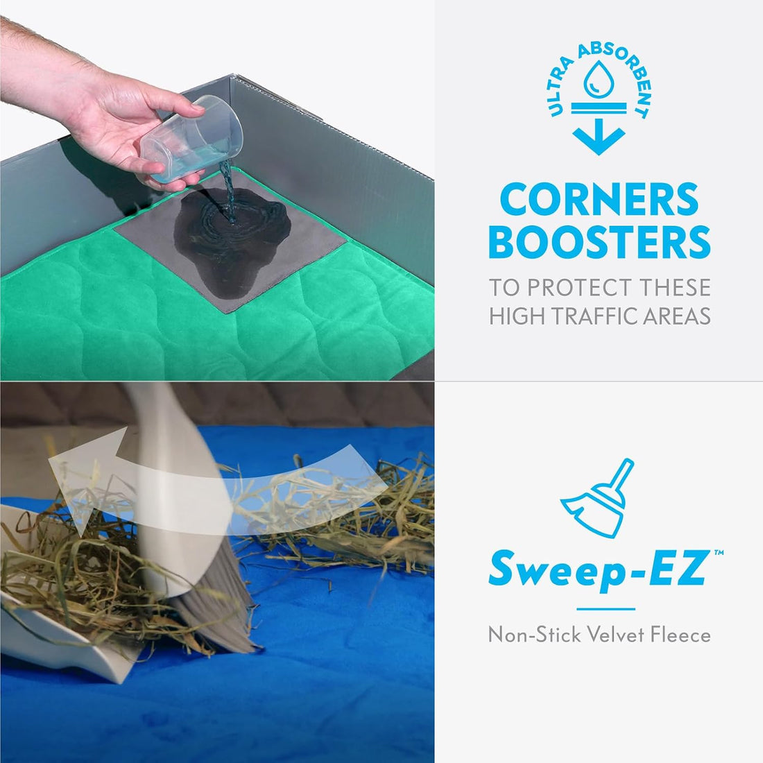 Paw Inspired PopCorner Washable Fleece Cage Liners, Midwest