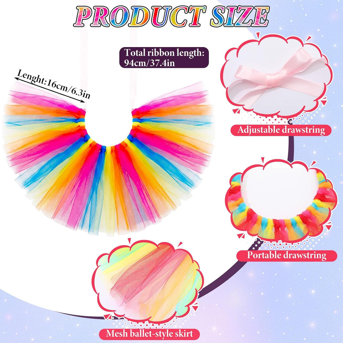 Shinylin 12 Pcs Chicken Clothes, Tutu Skirts and Hats