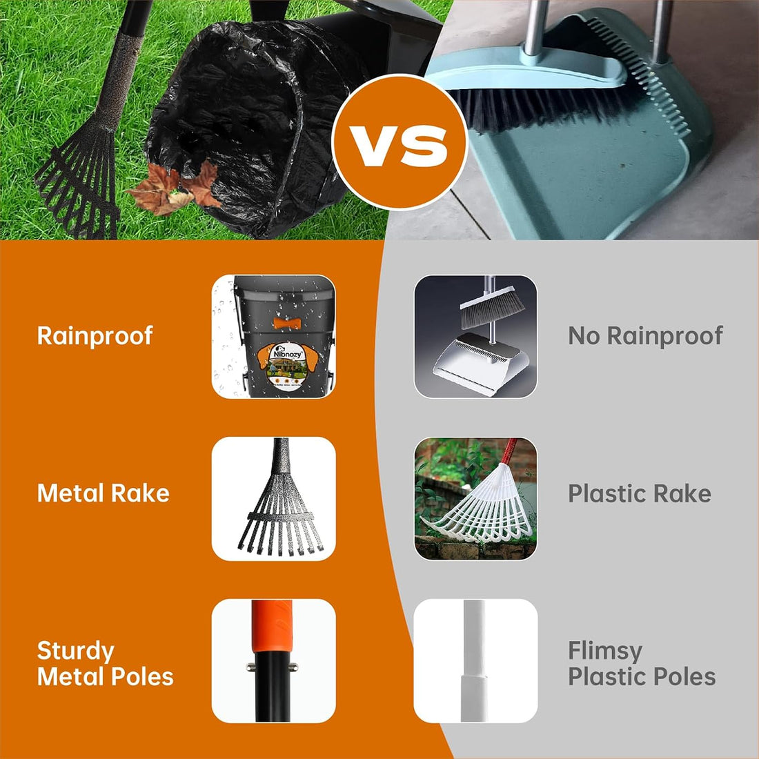 Dog Pooper Scooper with Bags & Dispenser - 37.4" Long Metal Handle