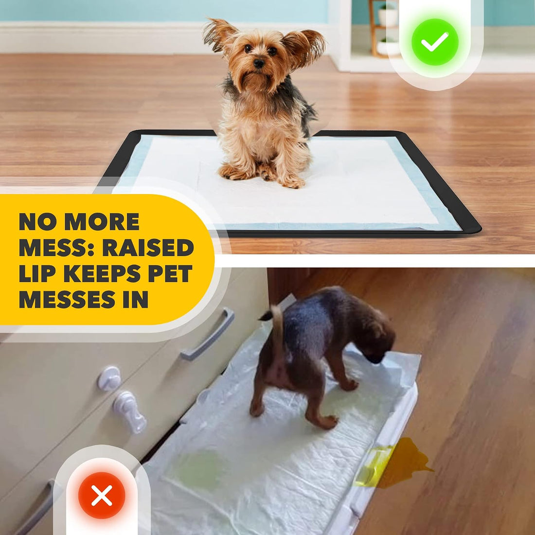 Dog Pee Pad Holder - Fits Up to 24” x 24” Pee Pad