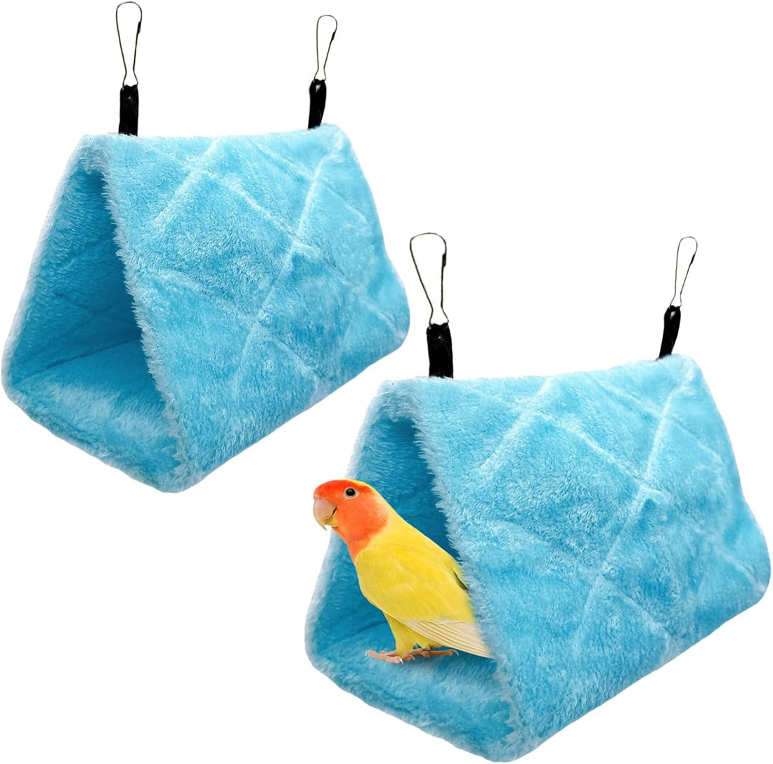 2Pcs Bird Tent Plush Hammock Warm Hut Hanging Nest for Cage