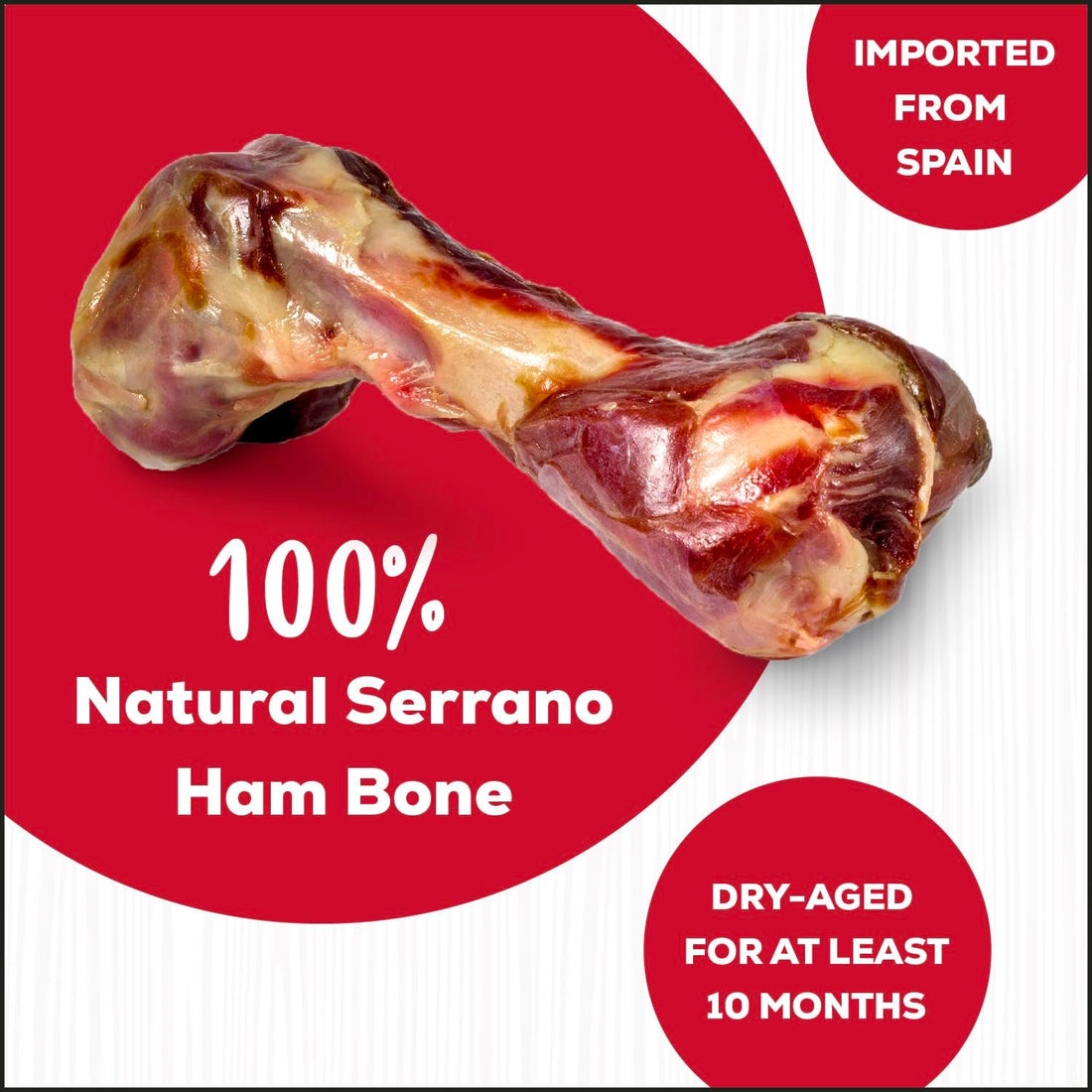 Country Kitchen Genuine Serrano Half Ham Bones, for Breeds 20 lbs & Up