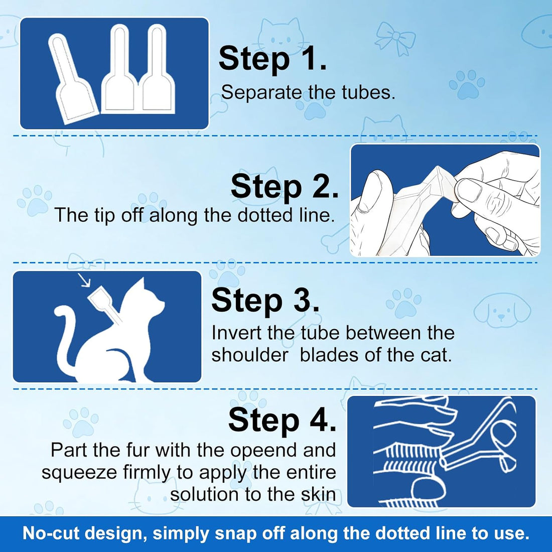 Cat Flea and Tick Drops, 6-Month Supply for Cats & Kittens