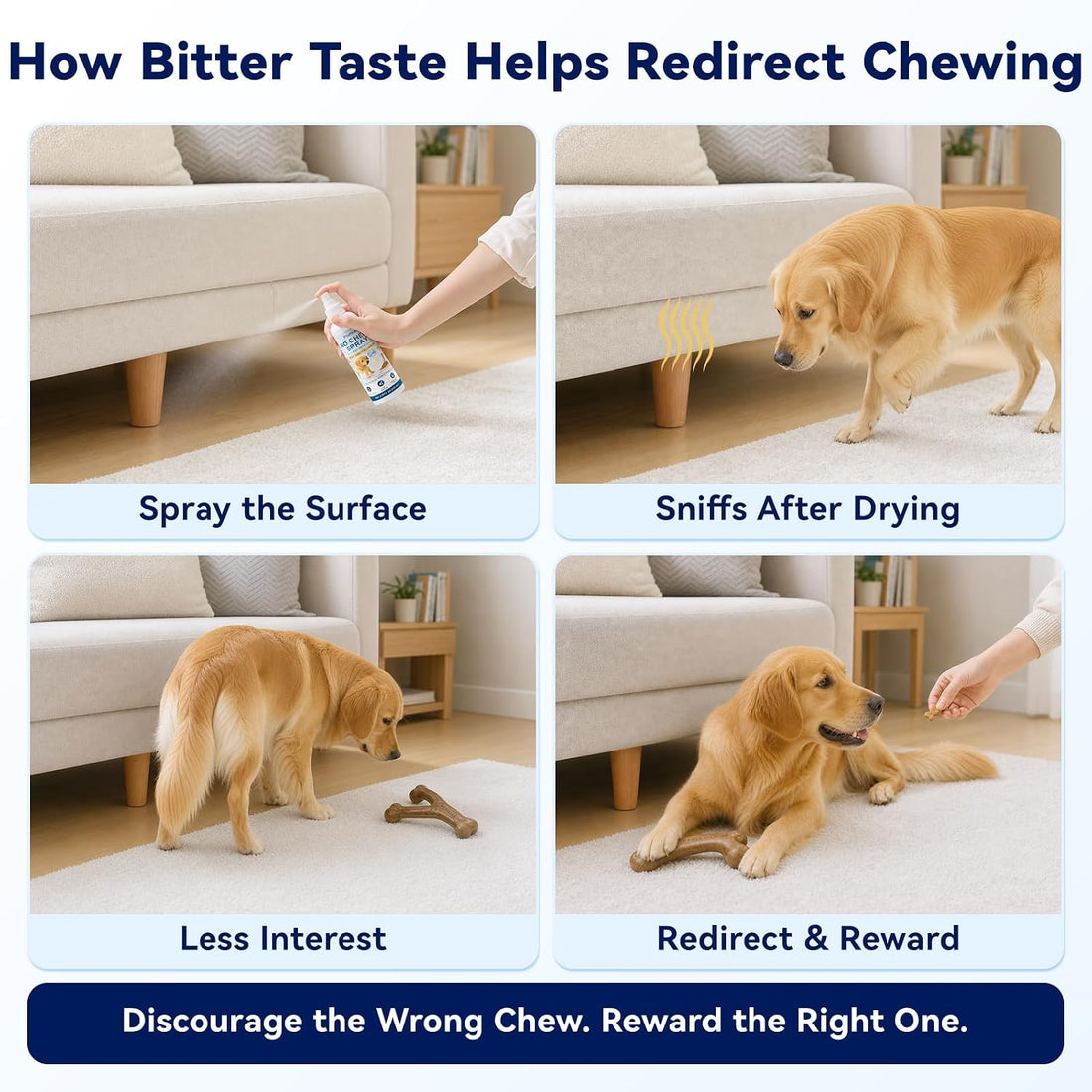 Bitter Apple Spray for Dogs & Puppies, No Chew Training Aid, 200ml